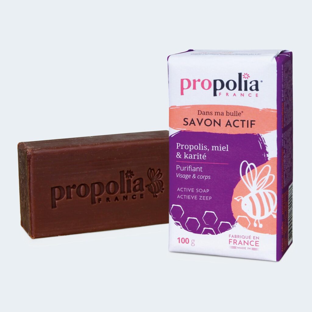 Savon actif propolis miel et karité Le Rucher des 2 Lacs